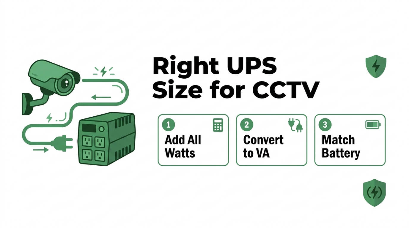 Calculate UPS Size for CCTV & NVR Power Backup (2026)